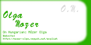 olga mozer business card