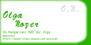 olga mozer business card